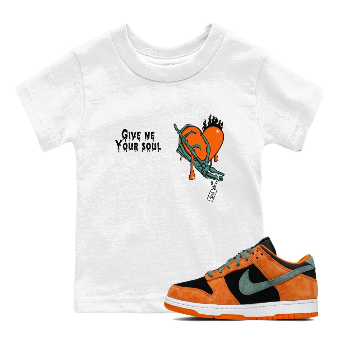 Dunk Low Ceramic shirts to match jordans Give Me Your Soul unique Halloween sneaker tee Dunk Ceramic match shoes to clothes SNRT Sneaker Tees Youth Baby White 1 tee