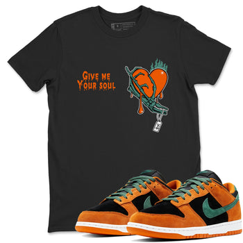 Dunk Low Ceramic shirts to match jordans Give Me Your Soul unique Halloween sneaker tee Dunk Ceramic match shoes to clothes SNRT Sneaker Tees unisex cotton Black 1 shirts