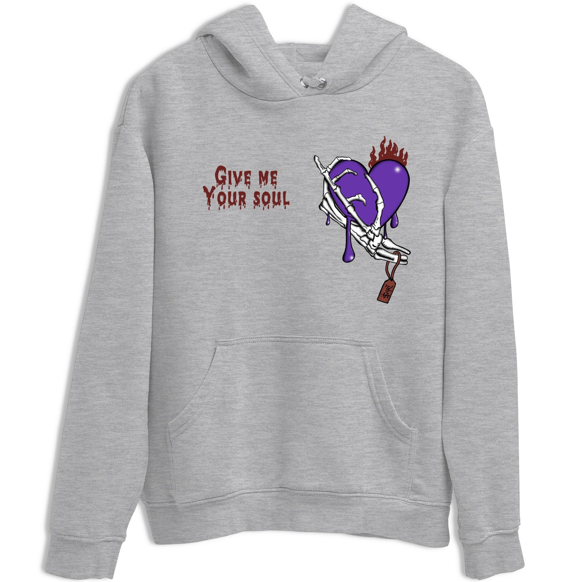Sneaker match tees – Sneaker Threads To Match Dunk Low Persian Violet Shoes – Give Me Your Soul Tee Heather Grey 2