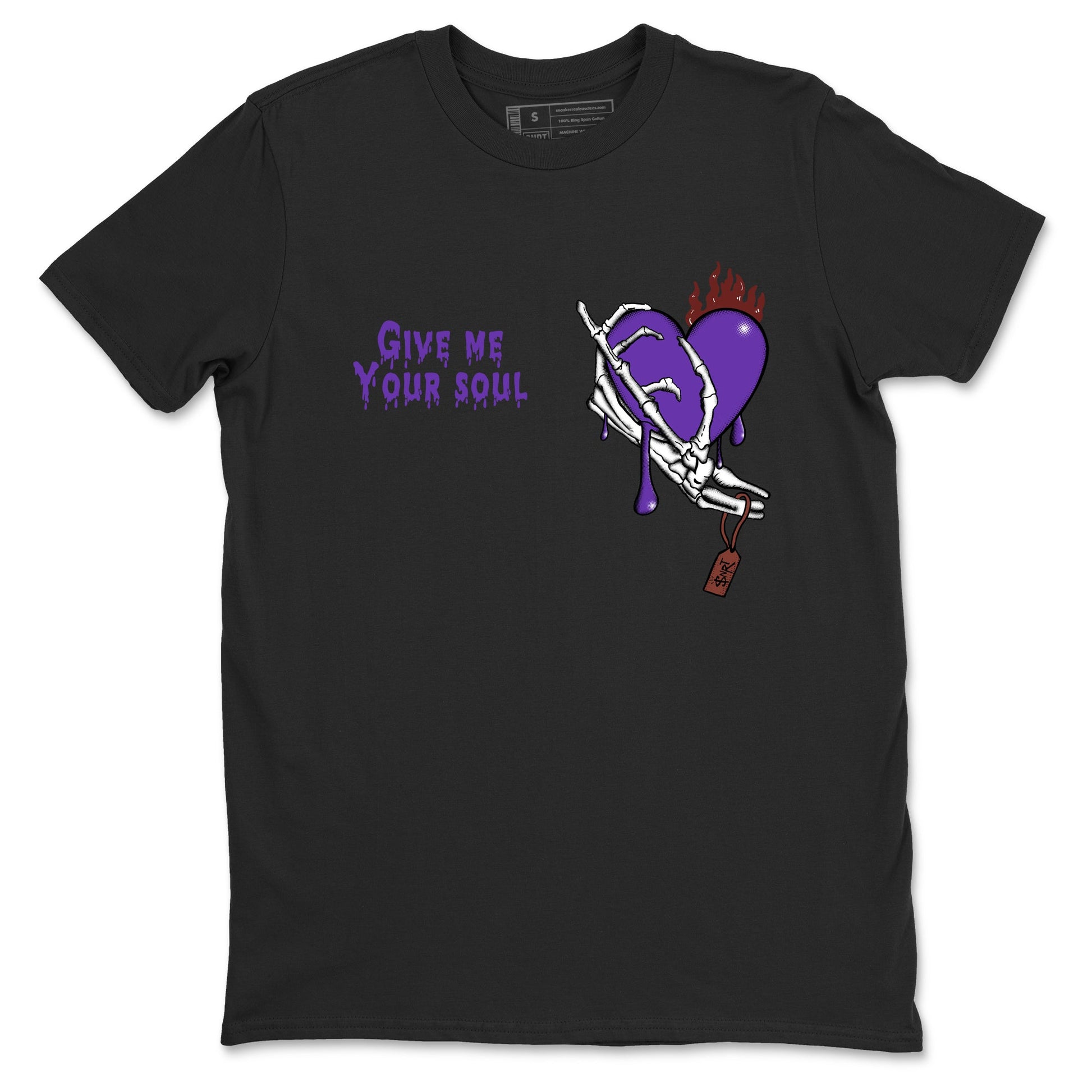 Sneaker match tees – Sneaker Threads To Match Dunk Low Persian Violet Shoes – Give Me Your Soul Tee Black 2