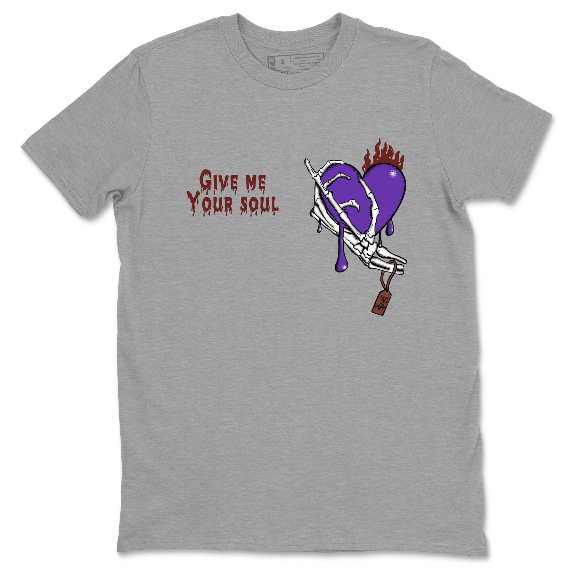 Sneaker match tees – Sneaker Threads To Match Dunk Low Persian Violet Shoes – Give Me Your Soul Tee Heather Grey 2
