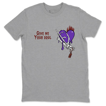 Sneaker match tees – Sneaker Threads To Match Dunk Low Persian Violet Shoes – Give Me Your Soul Tee Heather Grey 2