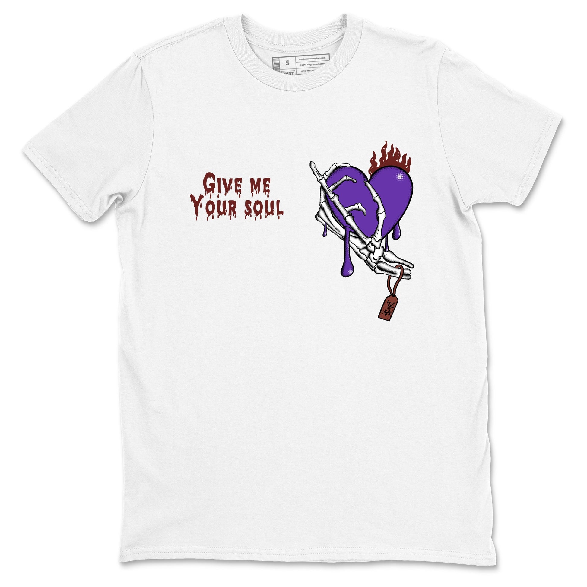 Sneaker match tees – Sneaker Threads To Match Dunk Low Persian Violet Shoes – Give Me Your Soul Tee White 2