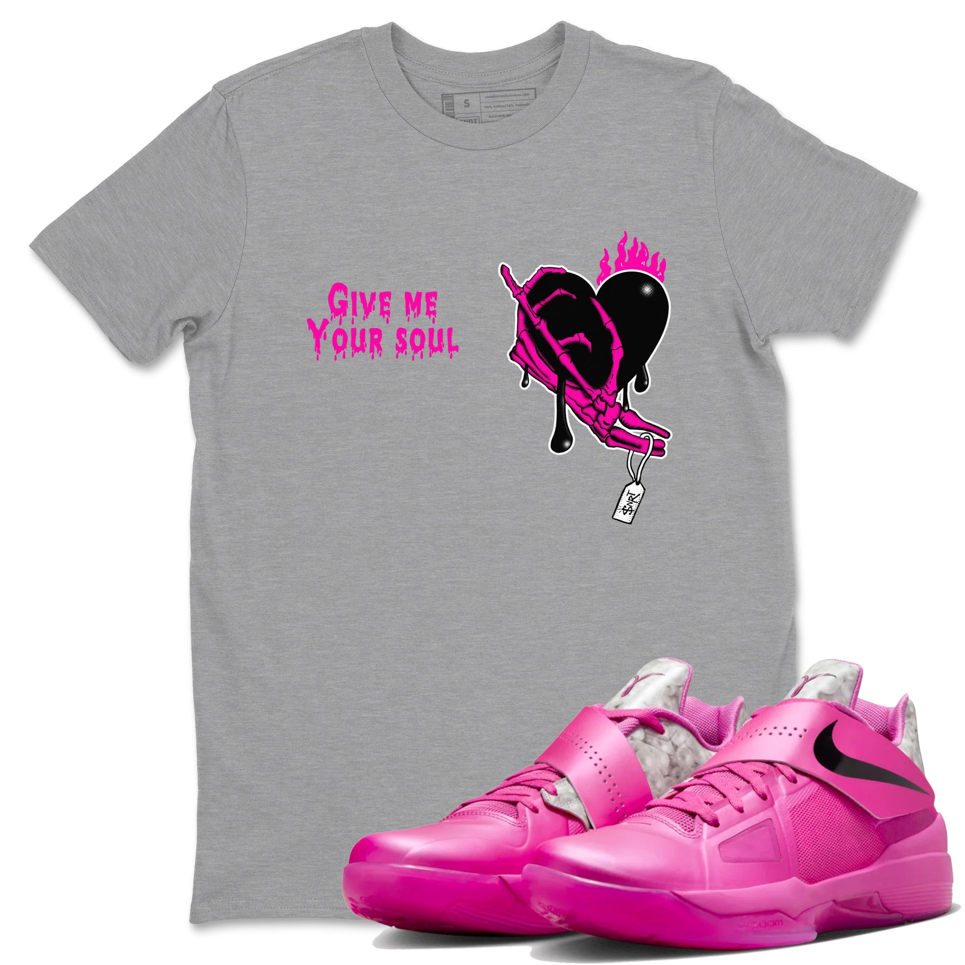Nike KD 4 Retro Aunt Pearl shirts to match jordans Give Me Your Soul sneaker match tees Nike KD 4 Aunt Pearl match shoes to clothes SNRT Sneaker Tees unisex cotton Heather Grey 1 shirts
