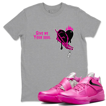 Nike KD 4 Retro Aunt Pearl shirts to match jordans Give Me Your Soul sneaker match tees Nike KD 4 Aunt Pearl match shoes to clothes SNRT Sneaker Tees unisex cotton Heather Grey 1 shirts