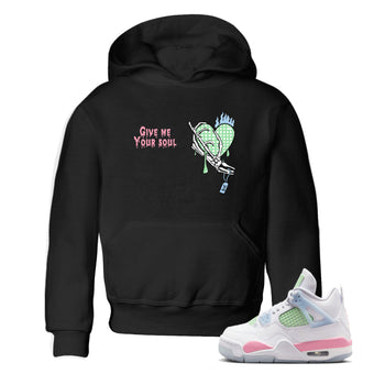Best Sneakerfits graphic tee – Sneaker Tees To Match Valentines Day Kids – Give Me Your Soul Kids T-Shirt Black 1