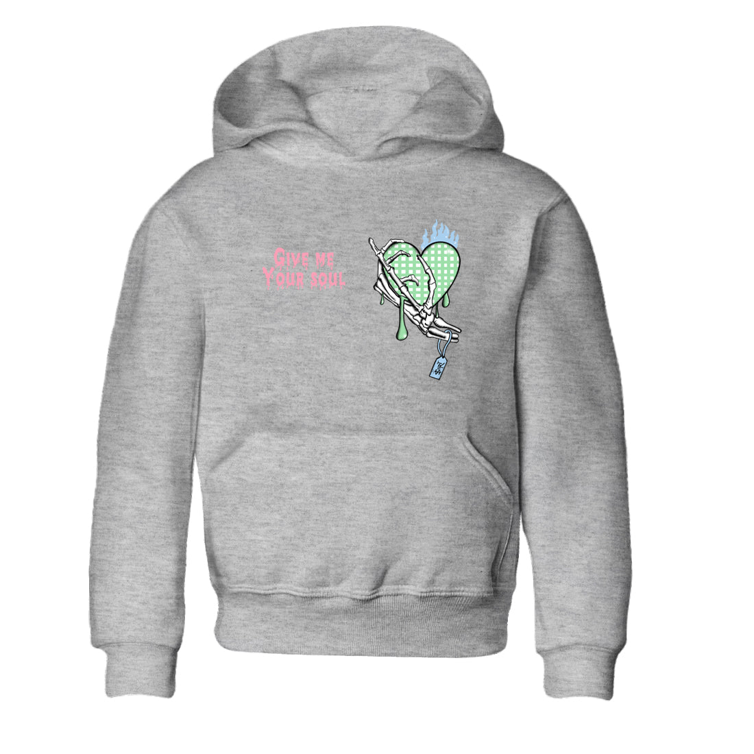 Best Sneakerfits graphic tee – Sneaker Tees To Match Valentines Day Kids – Give Me Your Soul Kids T-Shirt Heather Grey 2