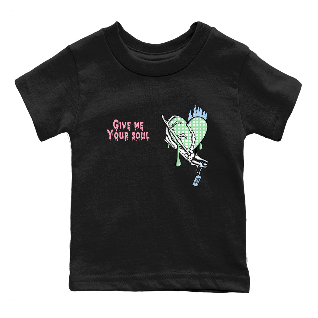 Best Sneakerfits graphic tee – Sneaker Tees To Match Valentines Day Kids – Give Me Your Soul Kids T-Shirt Black 2