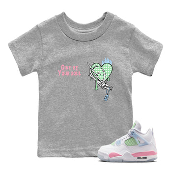Best Sneakerfits graphic tee – Sneaker Tees To Match Valentines Day Kids – Give Me Your Soul Kids T-Shirt Heather Grey 1