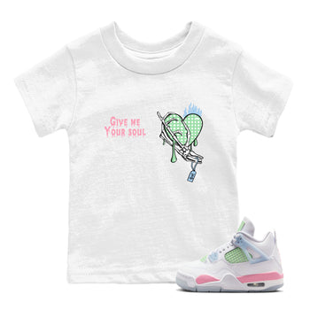 Best Sneakerfits graphic tee – Sneaker Tees To Match Valentines Day Kids – Give Me Your Soul Kids T-Shirt White 1