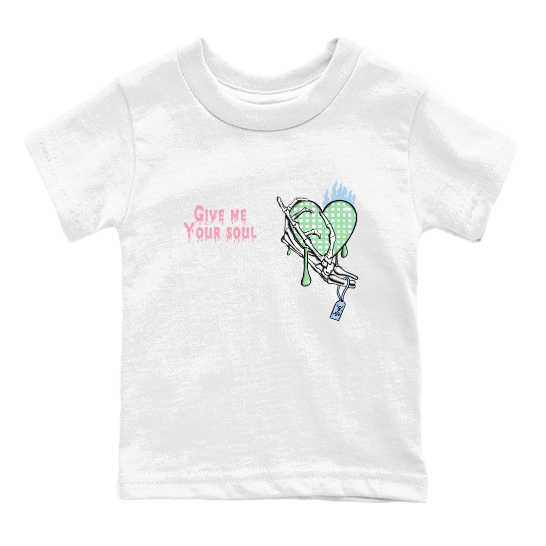 Best Sneakerfits graphic tee – Sneaker Tees To Match Valentines Day Kids – Give Me Your Soul Kids T-Shirt White 2