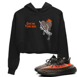 Yeezy 350 Carbon Beluga shirts to match jordans Give Me Your Soul unique Halloween sneaker tee Yeezy 350 Carbon Beluga match shoes to clothes SNRT Sneaker Tees unisex cotton Black 1 crop tee