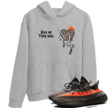 Yeezy 350 Carbon Beluga shirts to match jordans Give Me Your Soul unique Halloween sneaker tee Yeezy 350 Carbon Beluga match shoes to clothes SNRT Sneaker Tees unisex cotton Heather Grey 1 shirts