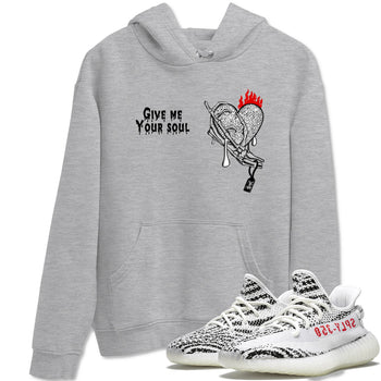 Yeezy 350 Zebra shirts to match jordans Give Me Your Soul unique Halloween sneaker tee Yeezy 350 Zebra match shoes to clothes SNRT Sneaker Tees unisex cotton Heather Grey 1 shirts