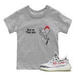 Yeezy 350 Zebra shirts to match jordans Give Me Your Soul unique Halloween sneaker tee Yeezy 350 Zebra match shoes to clothes SNRT Sneaker Tees Youth Baby Heather Grey 1 tee