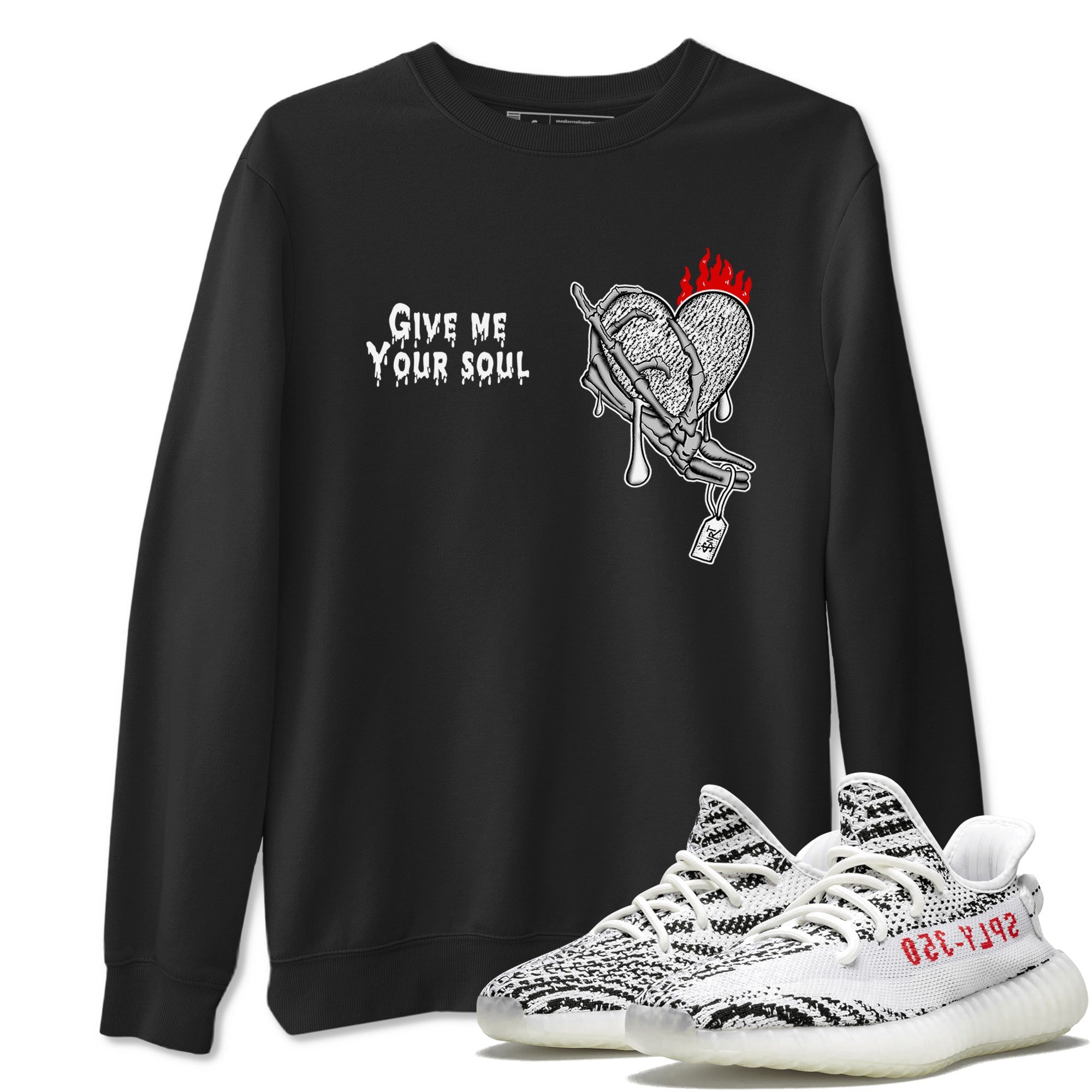 Yeezy 350 Zebra shirts to match jordans Give Me Your Soul unique Halloween sneaker tee Yeezy 350 Zebra match shoes to clothes SNRT Sneaker Tees unisex cotton Black 1 shirts