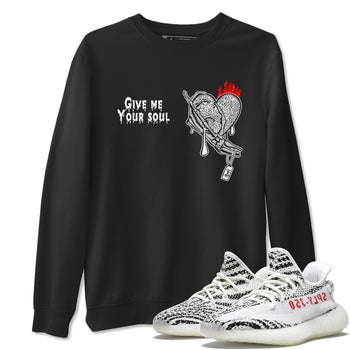 Yeezy 350 Zebra shirts to match jordans Give Me Your Soul unique Halloween sneaker tee Yeezy 350 Zebra match shoes to clothes SNRT Sneaker Tees unisex cotton Black 1 shirts