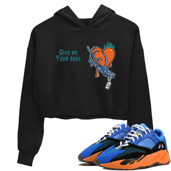 Yeezy 700 Bright Blue shirts to match jordans Give Me Your Soul unique Halloween sneaker tee Yeezy 700 Bright Blue match shoes to clothes SNRT Sneaker Tees unisex cotton Black 1 crop tee
