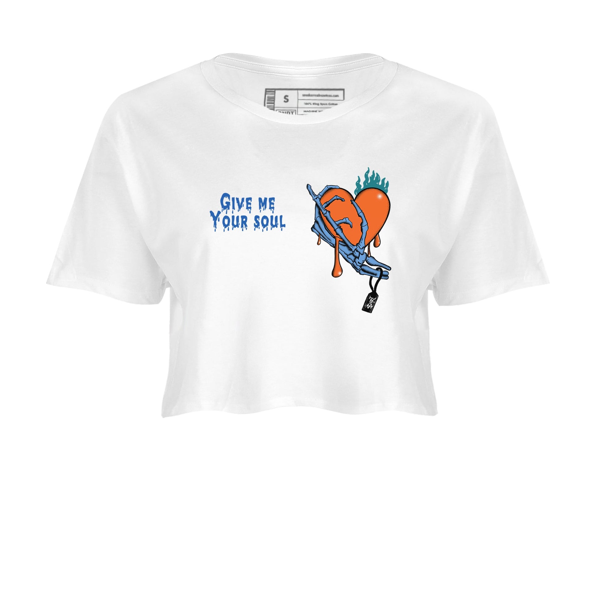 Yeezy 700 Bright Blue shirts to match jordans Give Me Your Soul unique Halloween sneaker tee Yeezy 700 Bright Blue match shoes to clothes SNRT Sneaker Tees unisex cotton White 2 crop tee