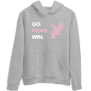 Sneaker Threads Sneaker Tees To Match Air Jordan 5 Medium Soft Pink Go Fight Win Graphic Tee Heather Grey 2. Perfect for Jordan releases 2025 colorways. breast cancer awareness.