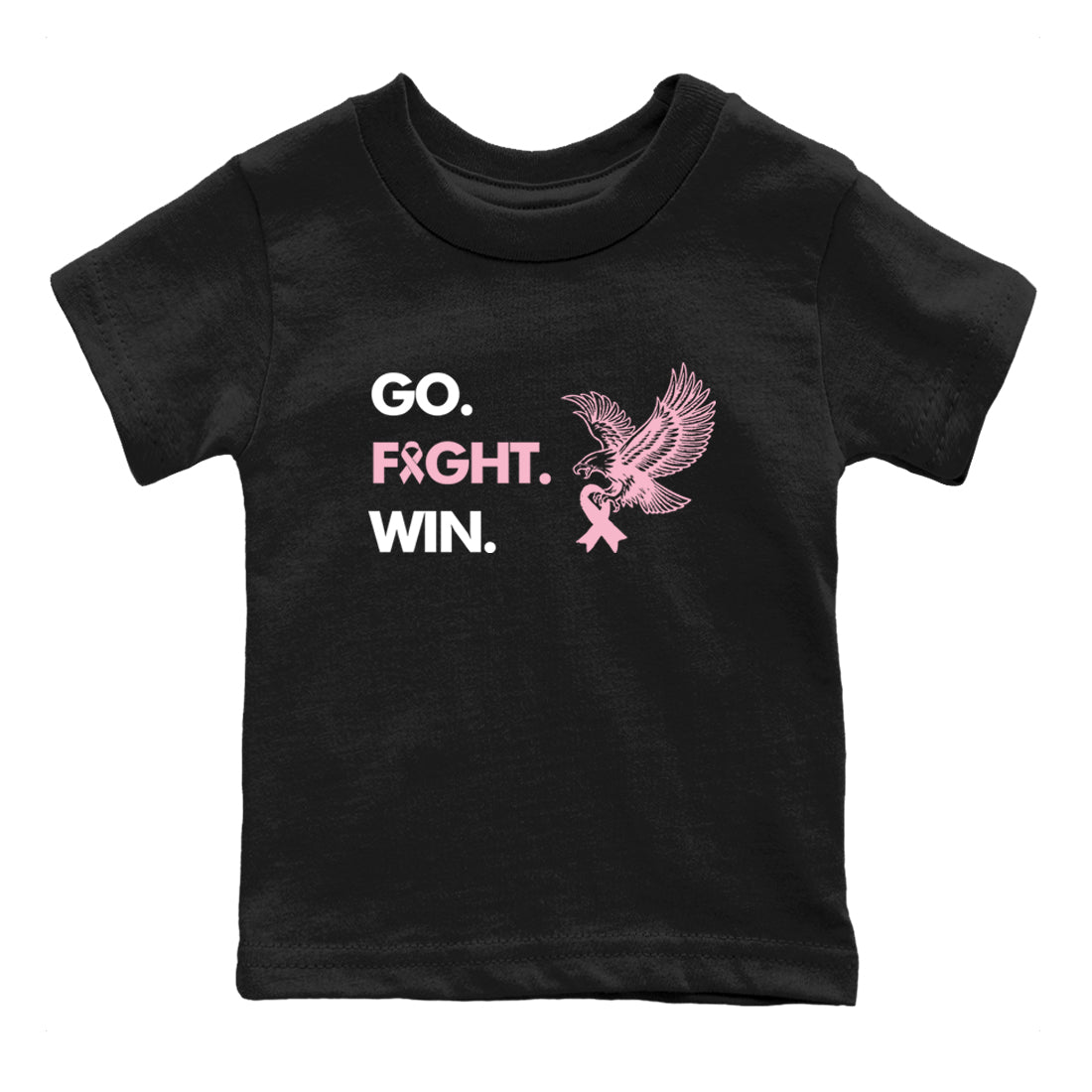 Sneaker Threads Sneaker Tees To Match Air Jordan 5 Medium Soft Pink Go Fight Win Youth Graphic Tee Black 2. Perfect for Jordan releases 2025 colorways. breast cancer awareness.