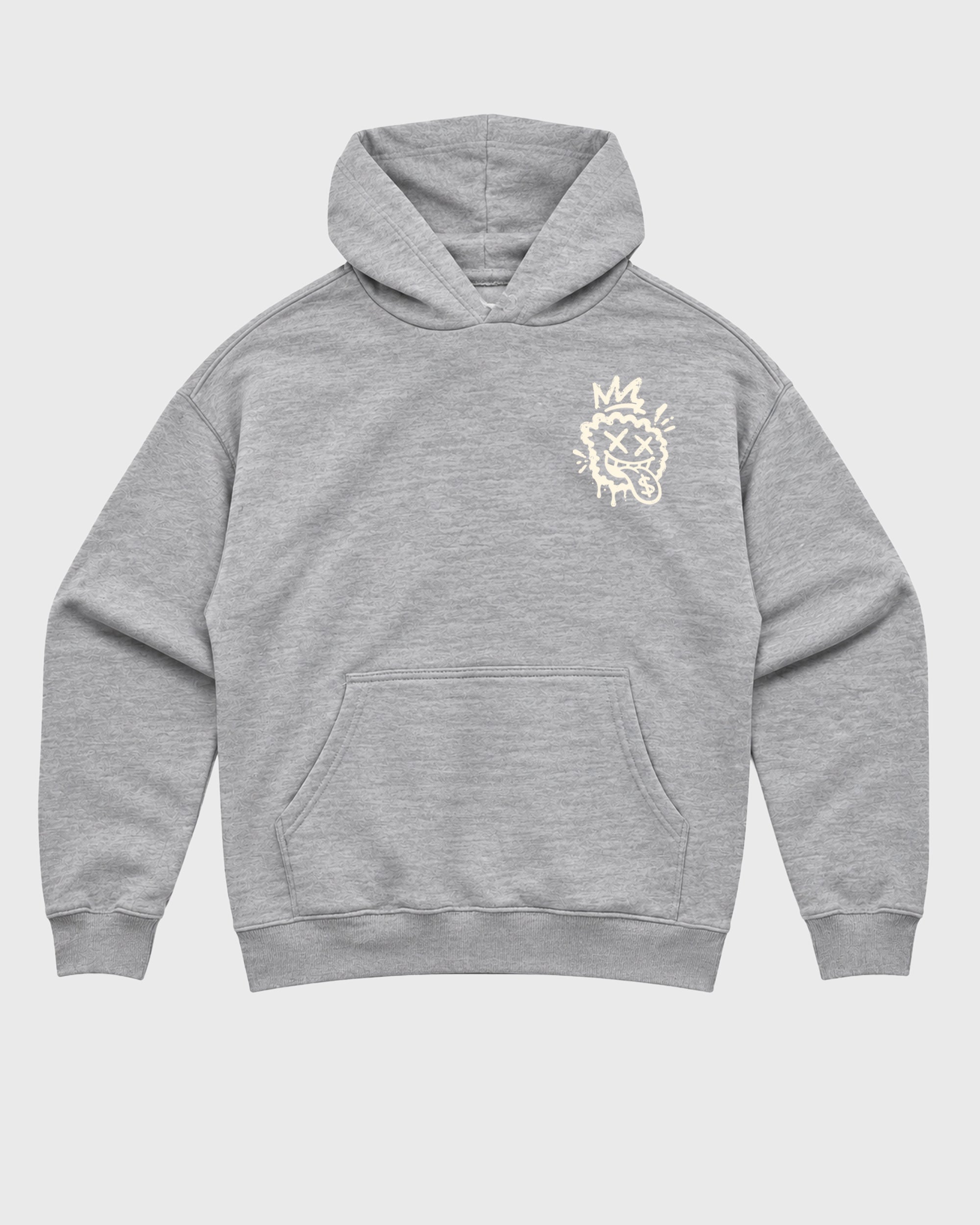 Go Fund Yourself Heather Grey Graphic Hoodie - 3, a graphic sneaker hoodie styled around Air Jordan 12 Retro Fireside sneakers for a relaxed streetwear and sneaker look.