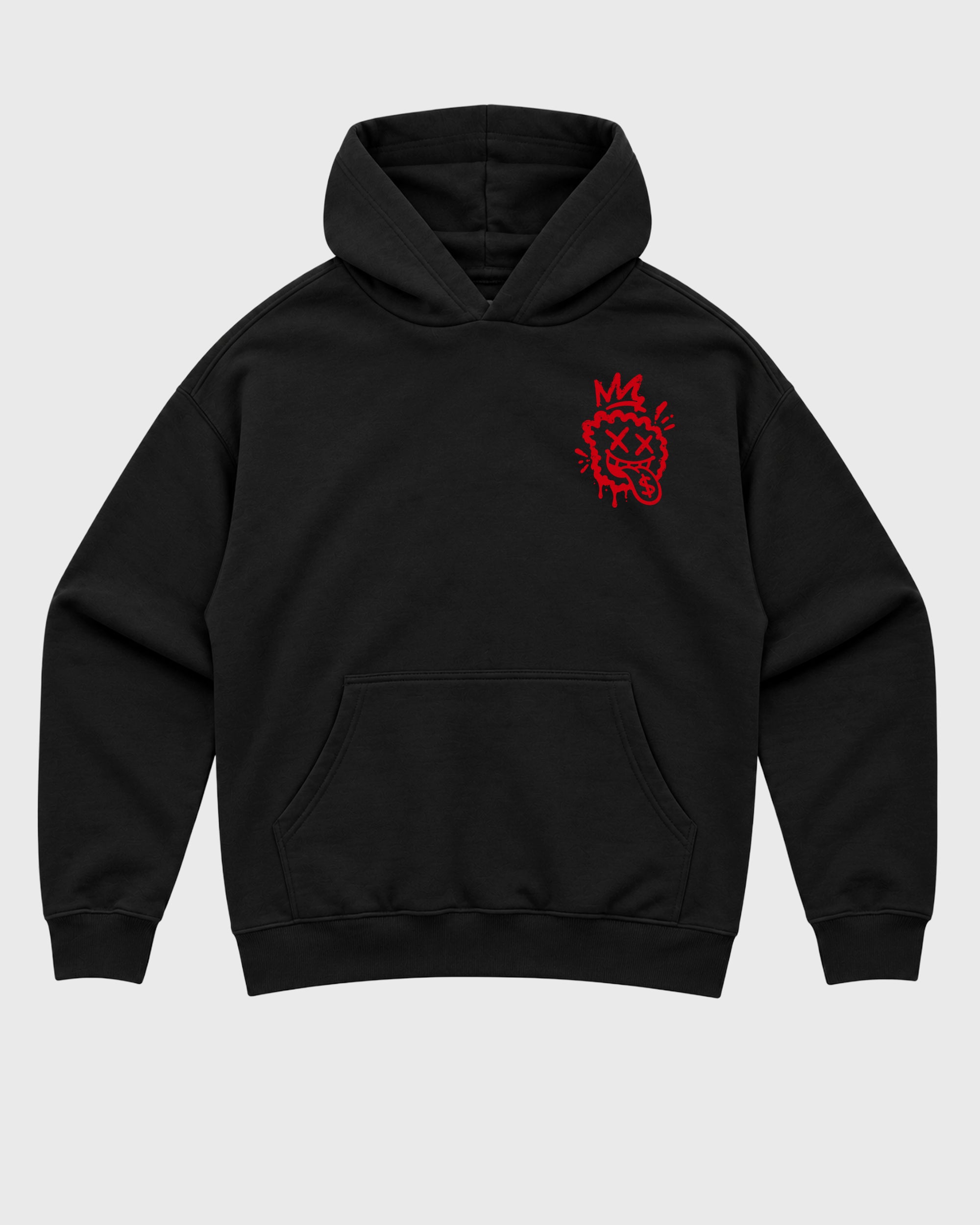 Go Fund Yourself Black Graphic Hoodie - 3, a graphic sneaker hoodie styled around Air Jordan 4 Bred sneakers for a relaxed streetwear and sneaker look.