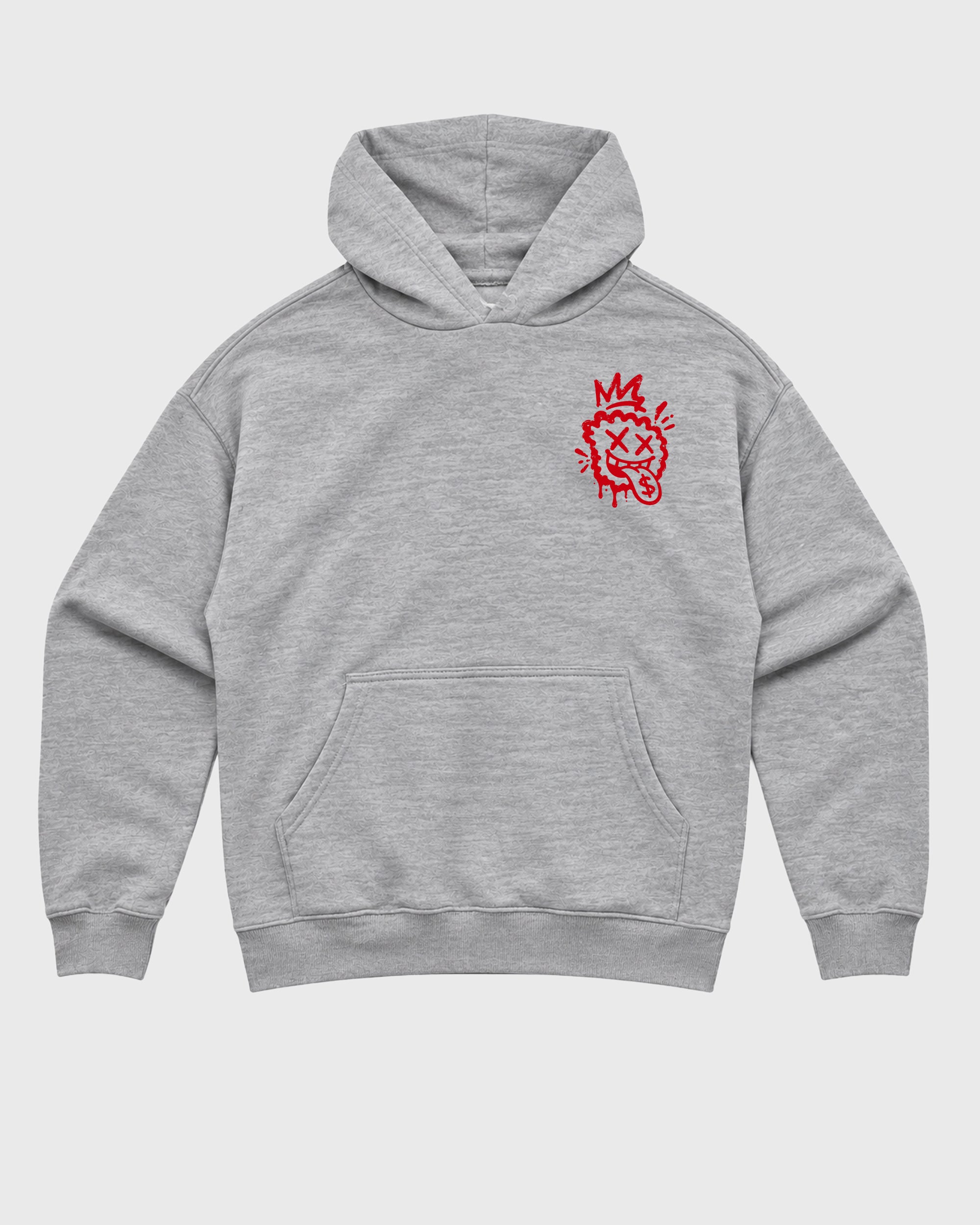 Go Fund Yourself Heather Grey Graphic Hoodie - 3, a graphic sneaker hoodie styled around Air Jordan 4 Bred sneakers for a relaxed streetwear and sneaker look.