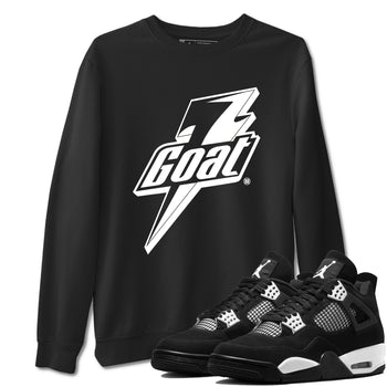 4s White Thunder shirts to match jordans Goat sneaker match tees Air Jordan 4 Retro White Thunder SNRT Sneaker Tees streetwear brand Black 1 unisex cotton tee