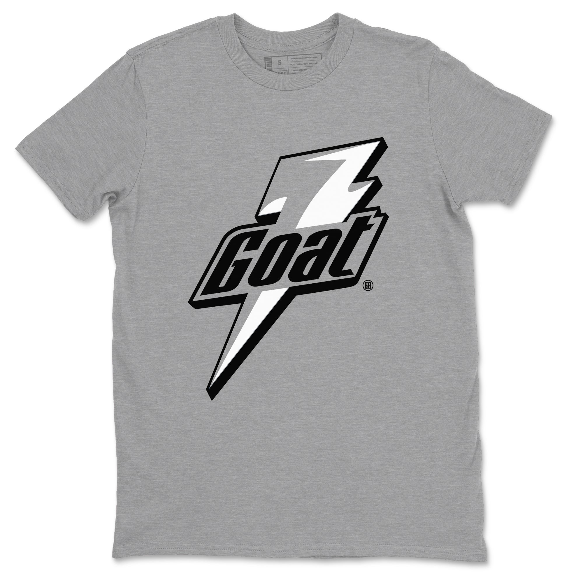 4s White Thunder shirts to match jordans Goat sneaker match tees Air Jordan 4 Retro White Thunder SNRT Sneaker Tees streetwear brand Heather Grey 2 unisex cotton tee