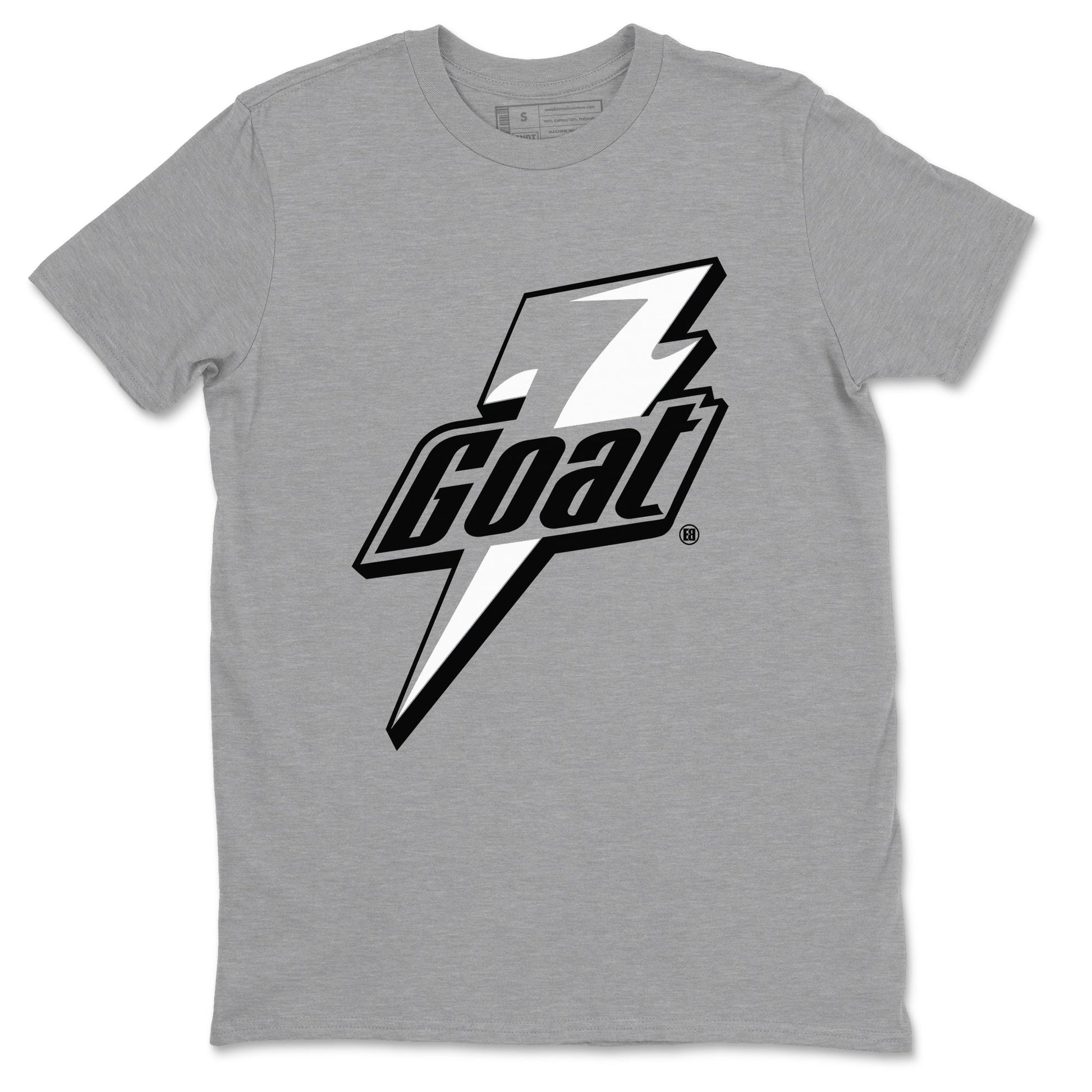 4s White Thunder shirts to match jordans Goat sneaker match tees Air Jordan 4 Retro White Thunder SNRT Sneaker Tees streetwear brand Heather Grey 2 unisex cotton tee