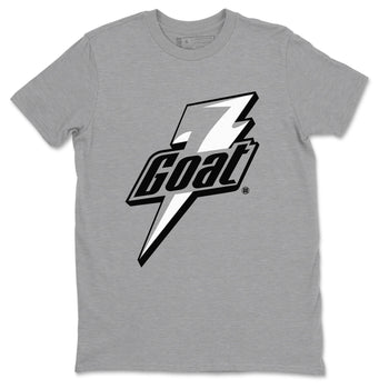 4s White Thunder shirts to match jordans Goat sneaker match tees Air Jordan 4 Retro White Thunder SNRT Sneaker Tees streetwear brand Heather Grey 2 unisex cotton tee