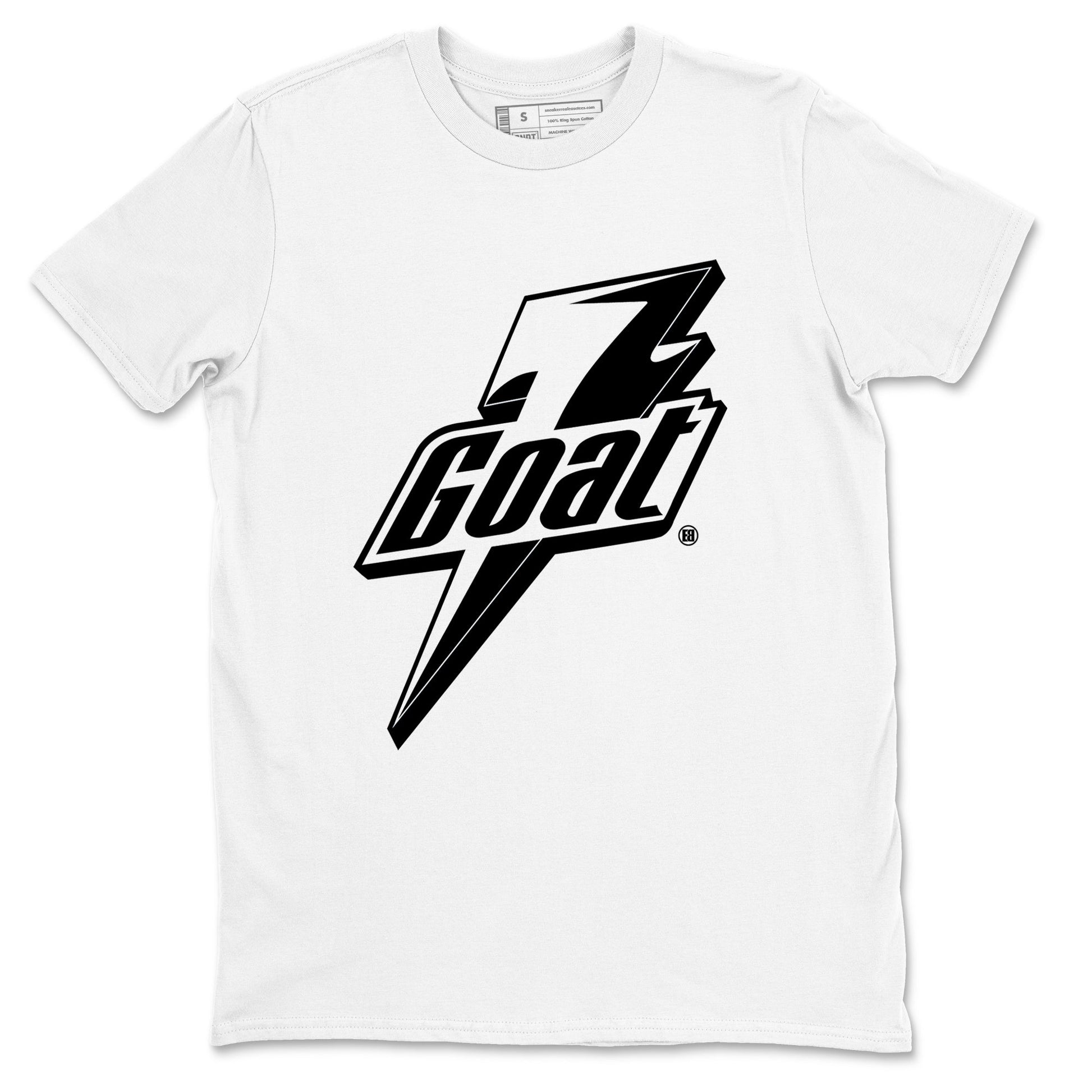 4s White Thunder shirts to match jordans Goat sneaker match tees Air Jordan 4 Retro White Thunder SNRT Sneaker Tees streetwear brand White 2 unisex cotton tee