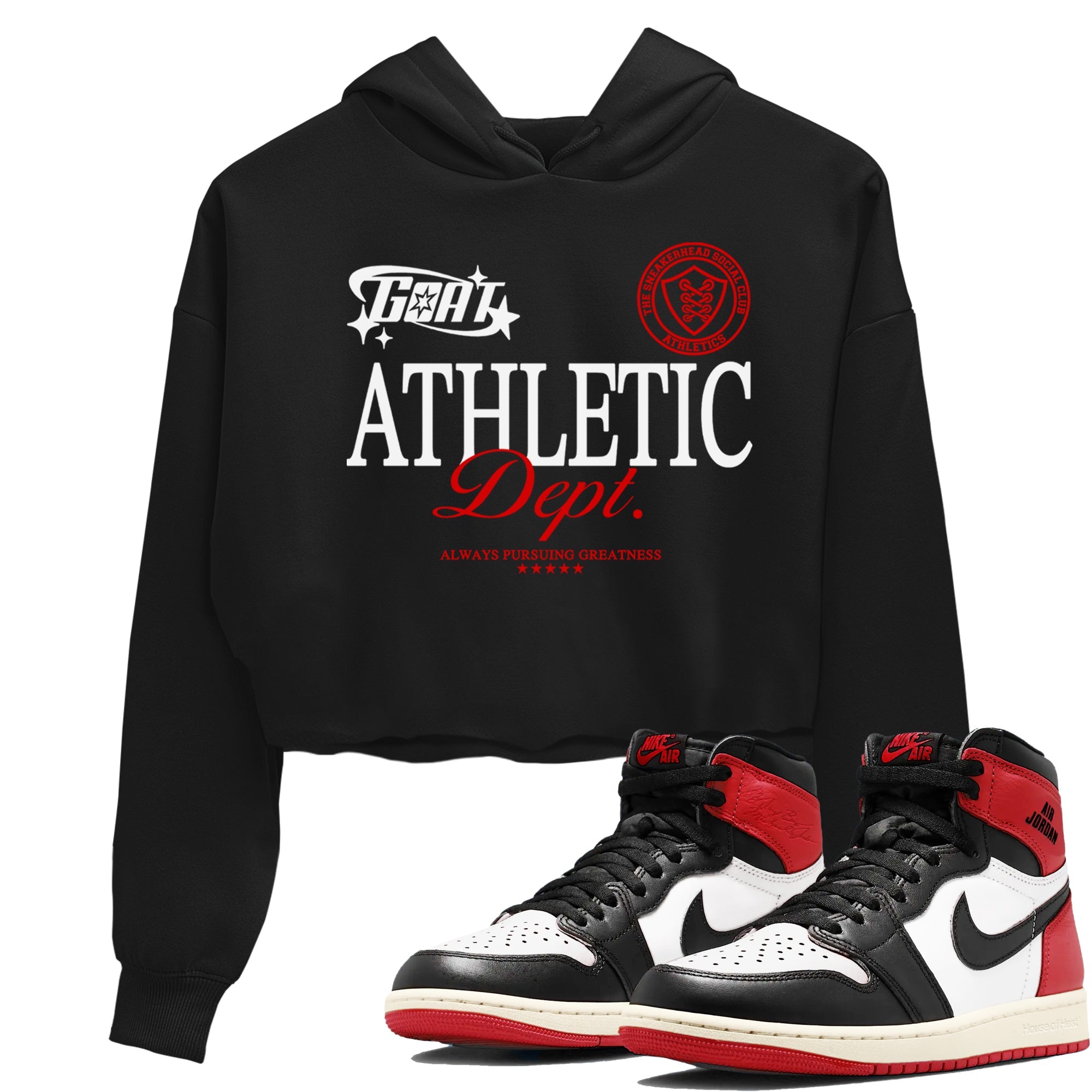 11s Bred Velvet shirts to match jordans Goat Athletic Dept sneaker match tees Air Jordan 11 Bred Velvet SNRT Sneaker Release Tees unisex cotton Black 1 Crop Shirts