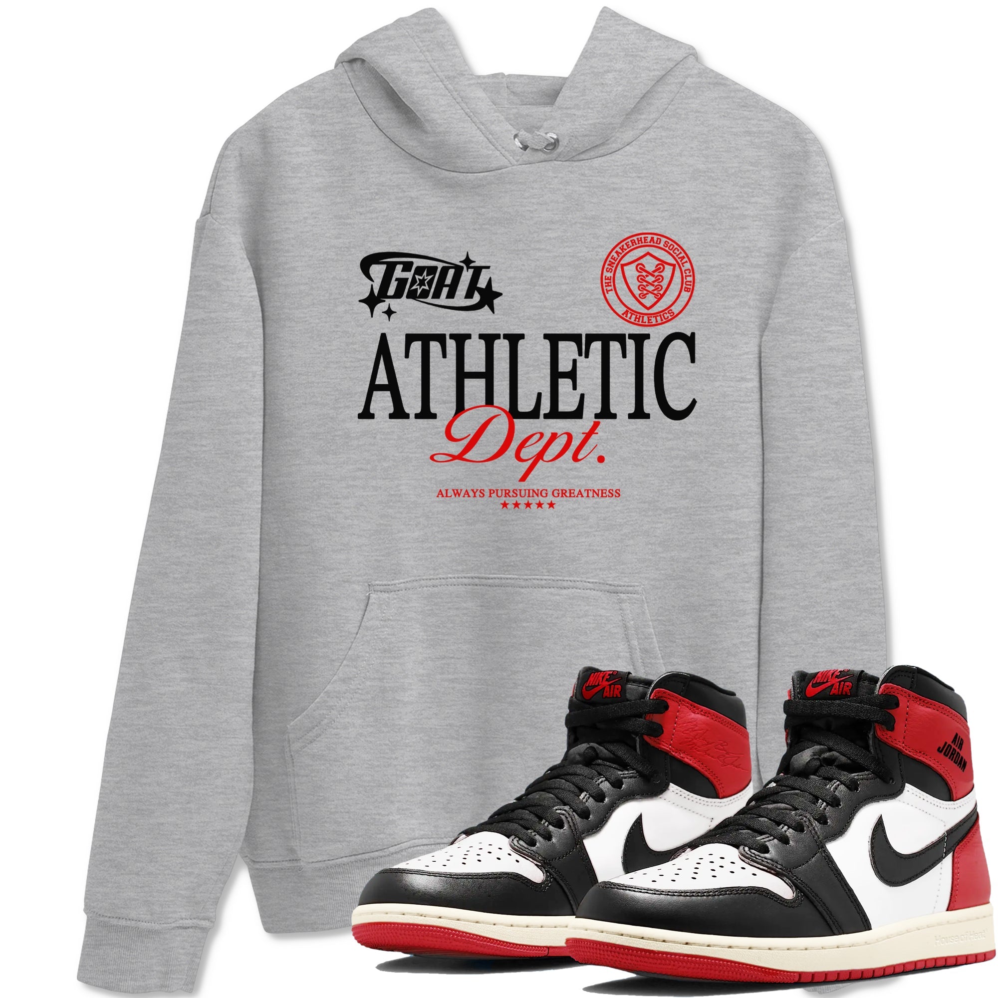 11s Bred Velvet shirts to match jordans Goat Athletic Dept sneaker match tees Air Jordan 11 Bred Velvet SNRT Sneaker Release Tees unisex cotton Heather Grey 1 crew neck shirts