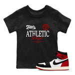 11s Bred Velvet shirts to match jordans Goat Athletic Dept sneaker match tees Air Jordan 11 Bred Velvet SNRT Sneaker Release Tees Youth Baby Black 1 crew neck shirts