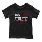 11s Bred Velvet shirts to match jordans Goat Athletic Dept sneaker match tees Air Jordan 11 Bred Velvet SNRT Sneaker Release Tees Youth Baby Black 2 crew neck shirts