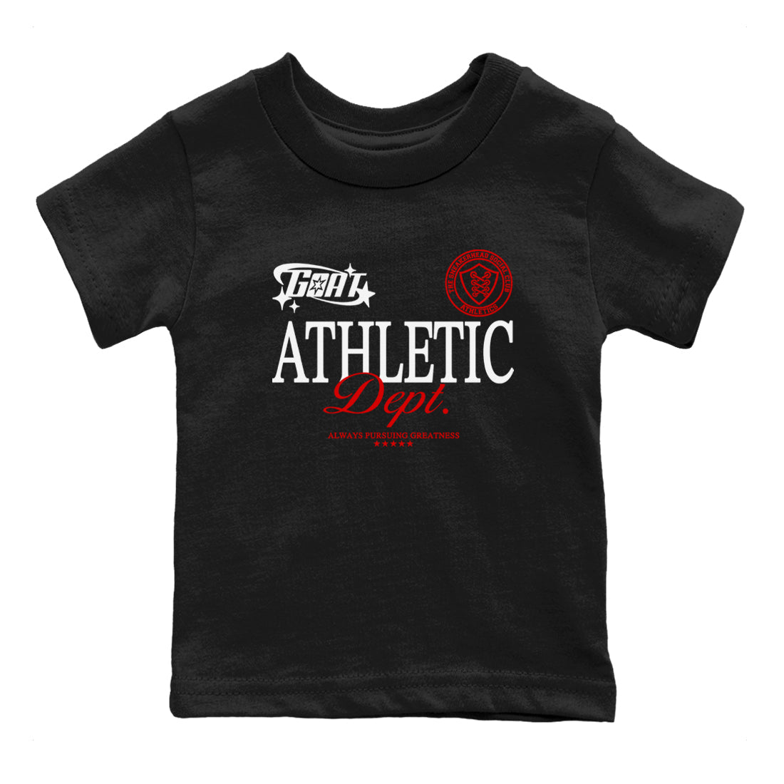 11s Bred Velvet shirts to match jordans Goat Athletic Dept sneaker match tees Air Jordan 11 Bred Velvet SNRT Sneaker Release Tees Youth Baby Black 2 crew neck shirts