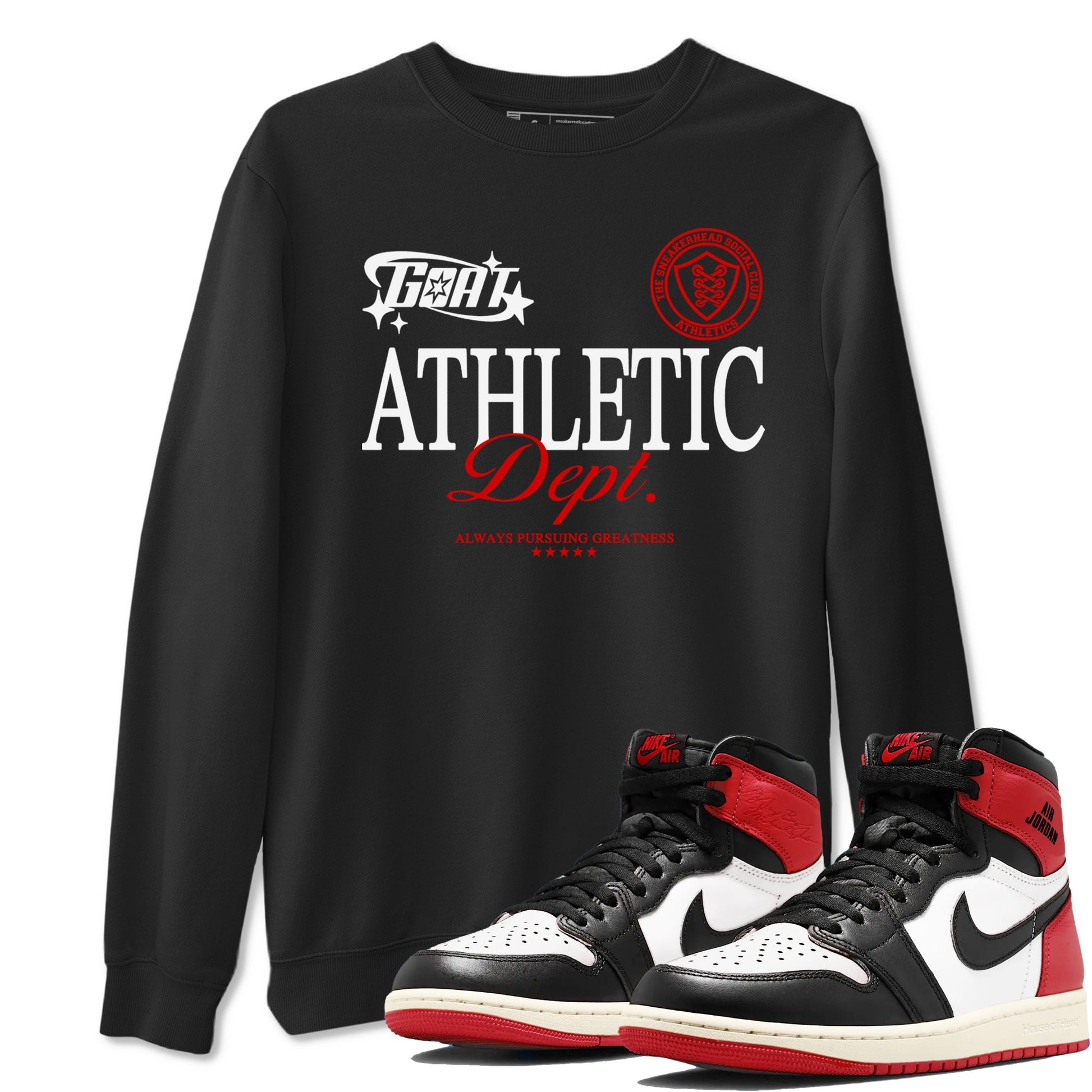11s Bred Velvet shirts to match jordans Goat Athletic Dept sneaker match tees Air Jordan 11 Bred Velvet SNRT Sneaker Release Tees unisex cotton Black 1 crew neck shirts