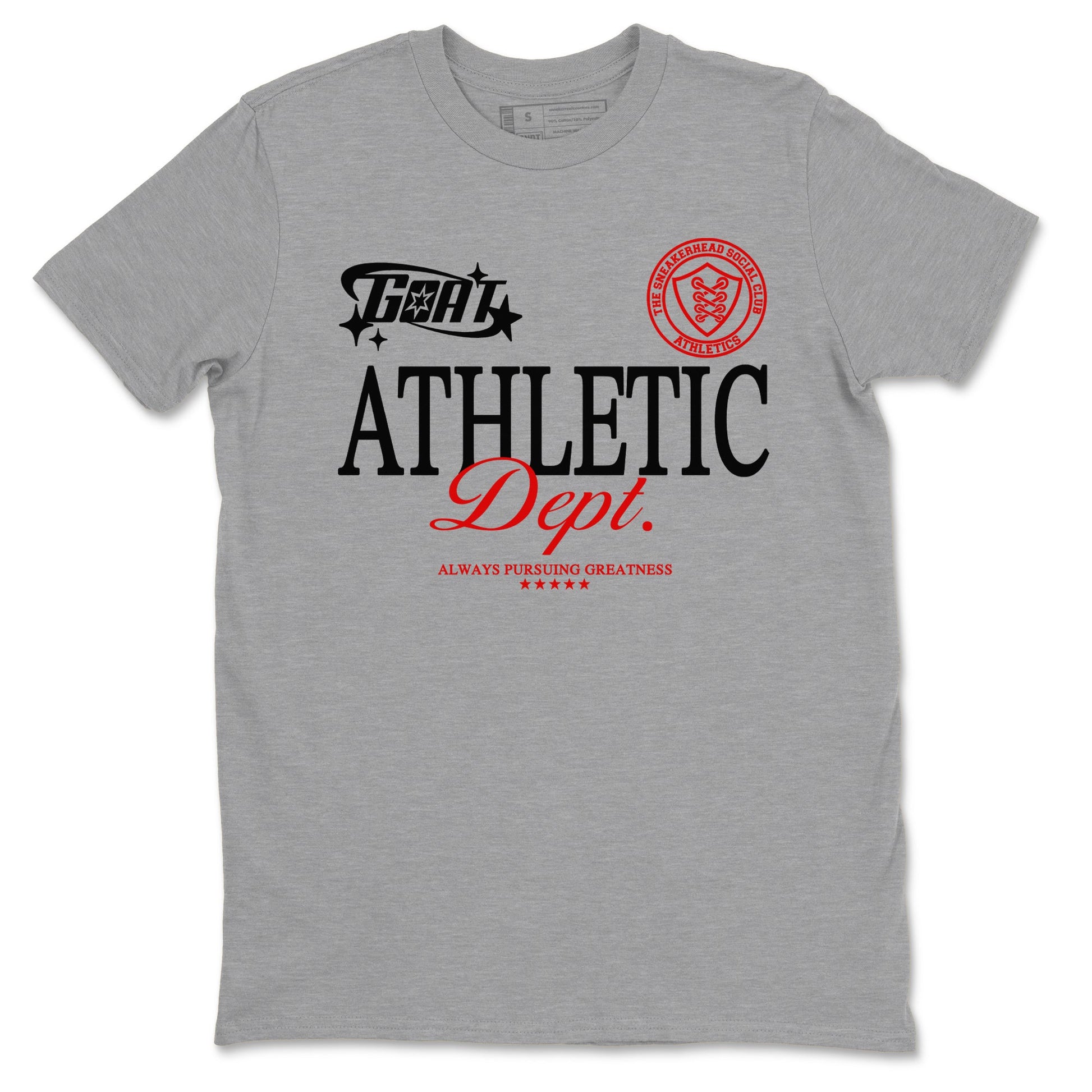 11s Bred Velvet shirts to match jordans Goat Athletic Dept sneaker match tees Air Jordan 11 Bred Velvet SNRT Sneaker Release Tees unisex cotton Heather Grey 2 crew neck shirts