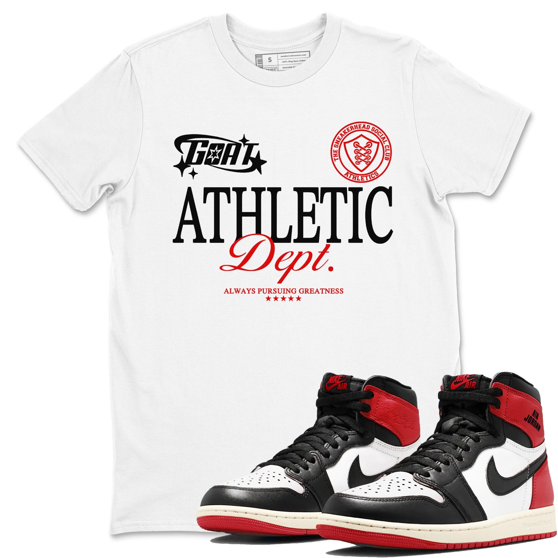 11s Bred Velvet shirts to match jordans Goat Athletic Dept sneaker match tees Air Jordan 11 Bred Velvet SNRT Sneaker Release Tees unisex cotton White 1 crew neck shirts