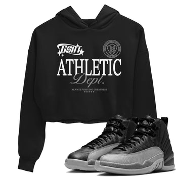 12s Black Wolf Grey shirts to match jordans Goat Athletic Dept sneaker match tees 12s Baron SNRT Sneaker Release Tees unisex cotton Black 1 Crop Shirts