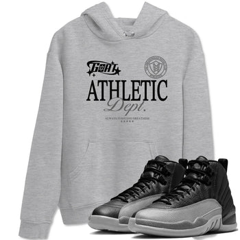 12s Black Wolf Grey shirts to match jordans Goat Athletic Dept sneaker match tees 12s Baron SNRT Sneaker Release Tees unisex cotton Heather Grey 1 crew neck shirts