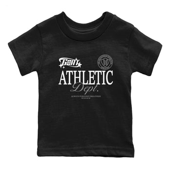 12s Black Wolf Grey shirts to match jordans Goat Athletic Dept sneaker match tees 12s Baron SNRT Sneaker Release Tees Youth Baby Black 2 crew neck shirts