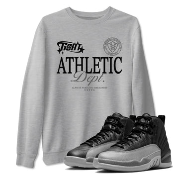 12s Black Wolf Grey shirts to match jordans Goat Athletic Dept sneaker match tees 12s Baron SNRT Sneaker Release Tees unisex cotton Heather Grey 1 crew neck shirts