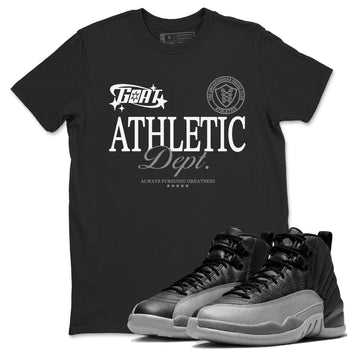 12s Black Wolf Grey shirts to match jordans Goat Athletic Dept sneaker match tees 12s Baron SNRT Sneaker Release Tees unisex cotton Black 1 crew neck shirts