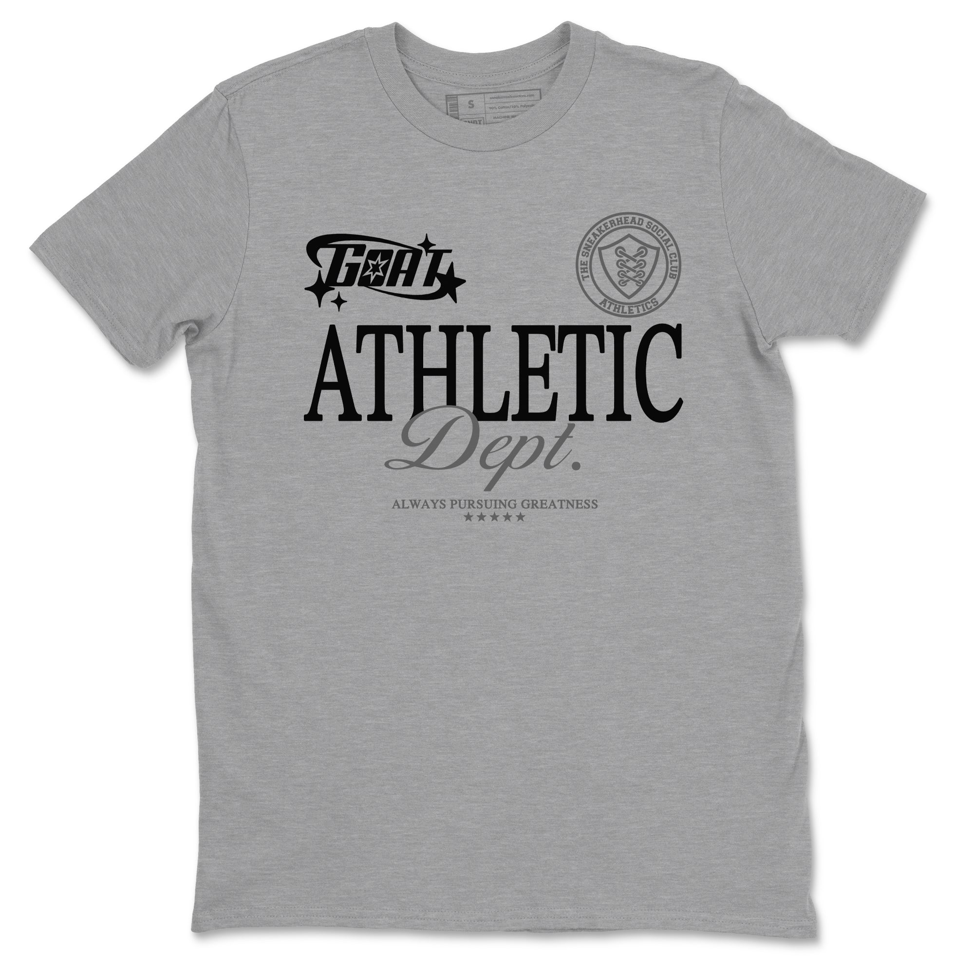 12s Black Wolf Grey shirts to match jordans Goat Athletic Dept sneaker match tees 12s Baron SNRT Sneaker Release Tees unisex cotton Heather Grey 2 crew neck shirts