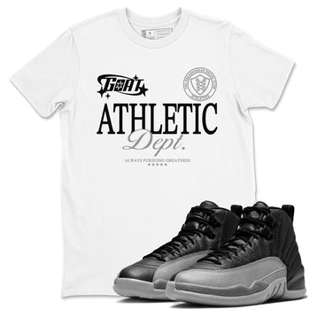 12s Black Wolf Grey shirts to match jordans Goat Athletic Dept sneaker match tees 12s Baron SNRT Sneaker Release Tees unisex cotton White 1 crew neck shirts