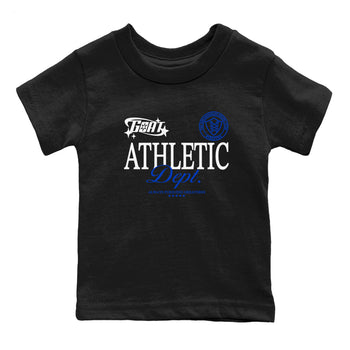 12s Blueberry shirts to match jordans Goat Athletic Dept sneaker match tees Air Jordan 12 Blueberry SNRT Sneaker Release Tees Youth Baby Black 2 crew neck shirts