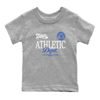 12s Blueberry shirts to match jordans Goat Athletic Dept sneaker match tees Air Jordan 12 Blueberry SNRT Sneaker Release Tees Youth Baby Heather Grey 2 crew neck shirts